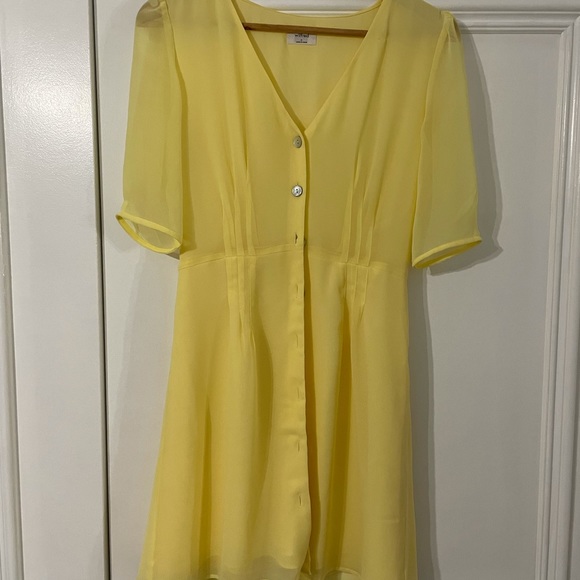 Aritzia bright yellow dress size 0
